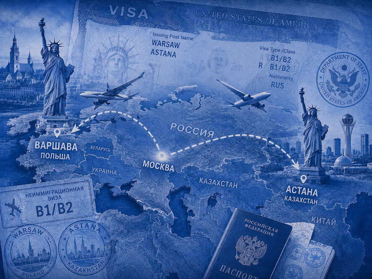 Госдеп назначил россиянам два места для получения туристических виз: Варшава и Астана